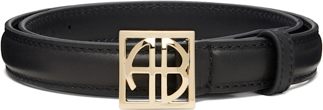 ANINE BING: Black Monogram Belt | SSENSE