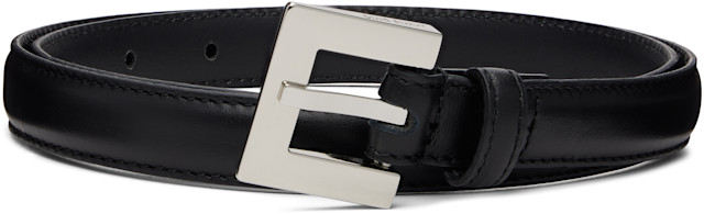 ANINE BING: Black Nicola Belt | SSENSE display picture 2