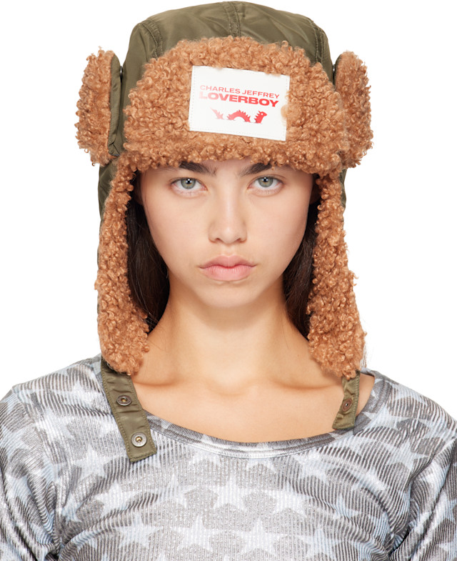 Charles Jeffrey LOVERBOY: Khaki Trapper Hat | SSENSE