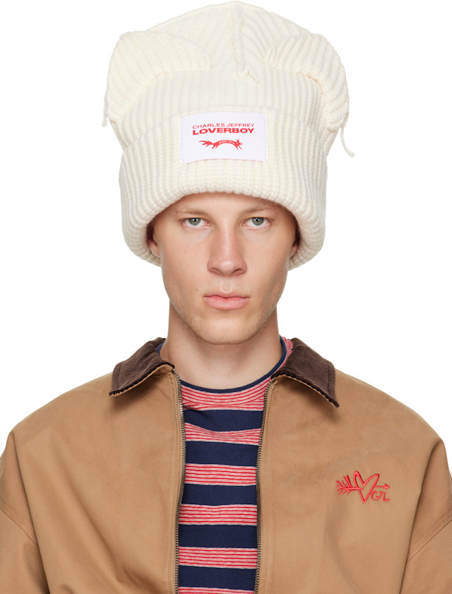 Charles Jeffrey LOVERBOY: Off-White Supersized Chunky Ears Beanie