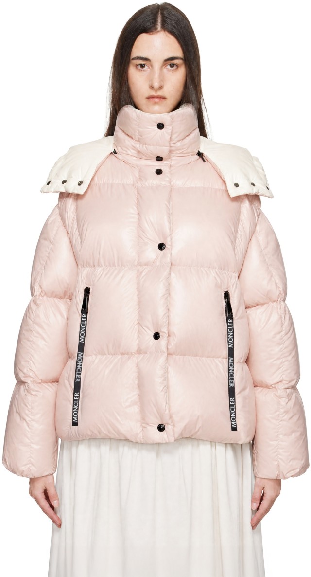 Moncler: Pink Parana Down Jacket | SSENSE