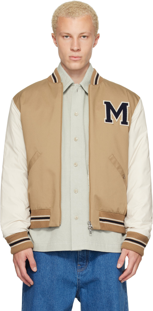 極美品✨モンクレール Aine bomber ボンバージャケット ベージュ Moncler: ベージュ Oreane ダウン ボンバージャケット | SSENSE 日本