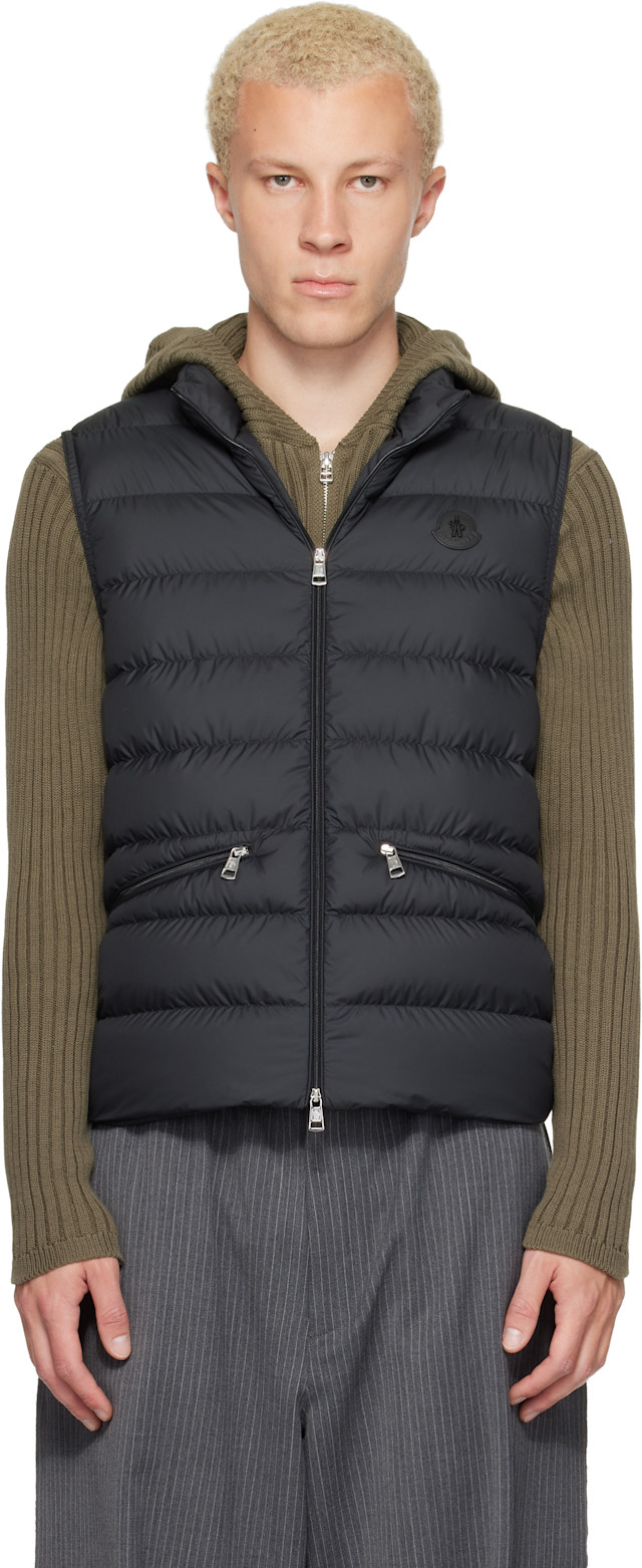 Moncler: ブラック Treompan ダウンベスト | SSENSE 日本