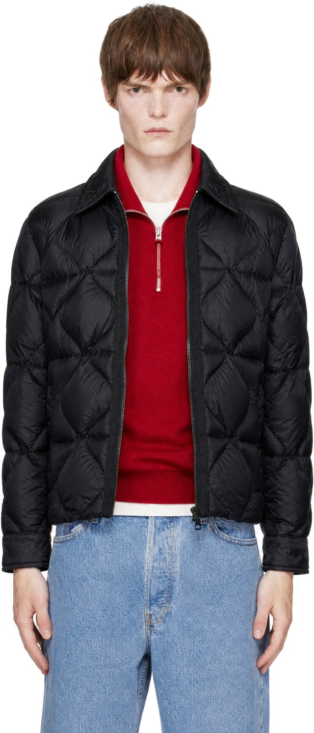 Moncler: ブラック Ashmere ダウンジャケット | SSENSE 日本