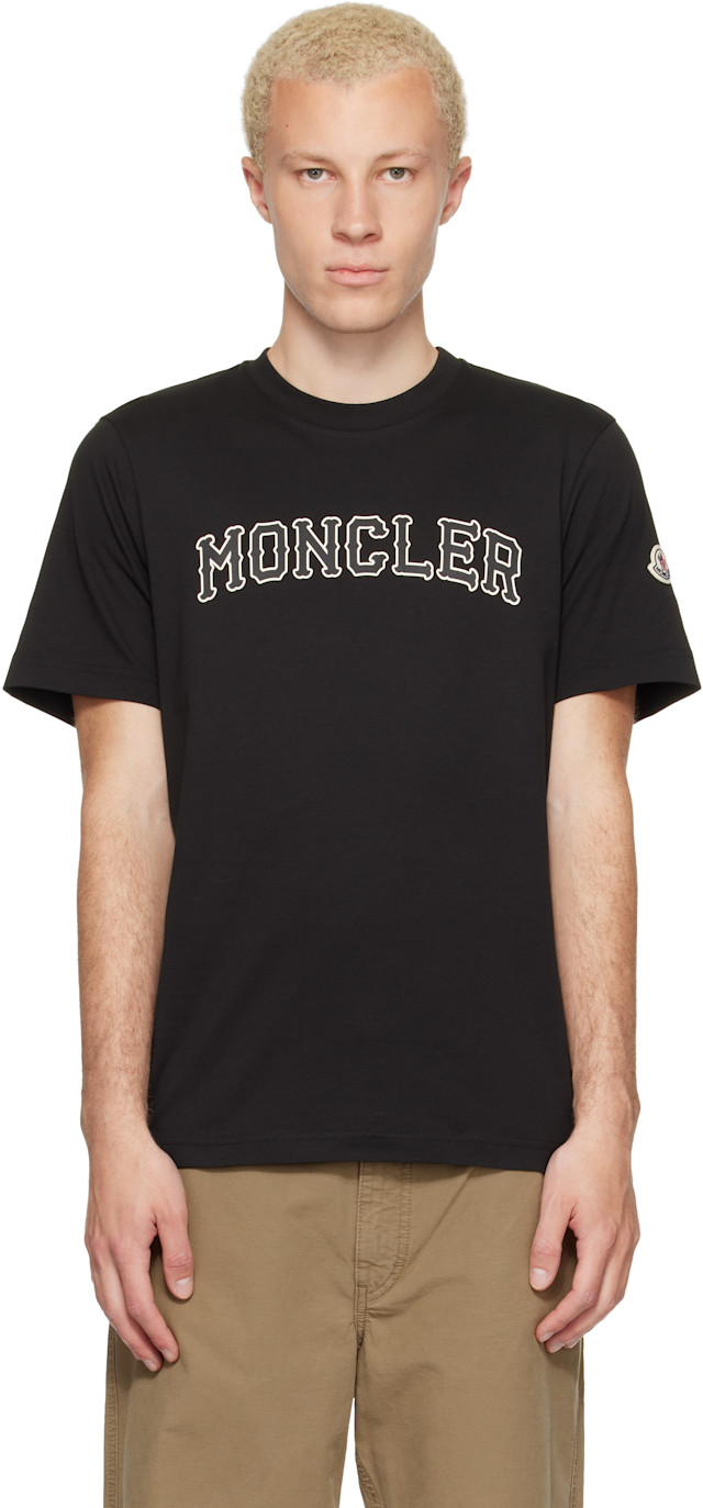 MONCLER SUPEEER Tシャツ ブラック Moncler: Black S/S T-shirt | SSENSE