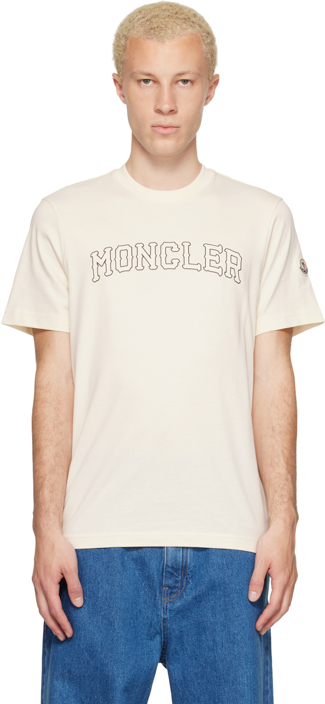 Moncler: オフホワイト S/S Tシャツ | SSENSE 日本