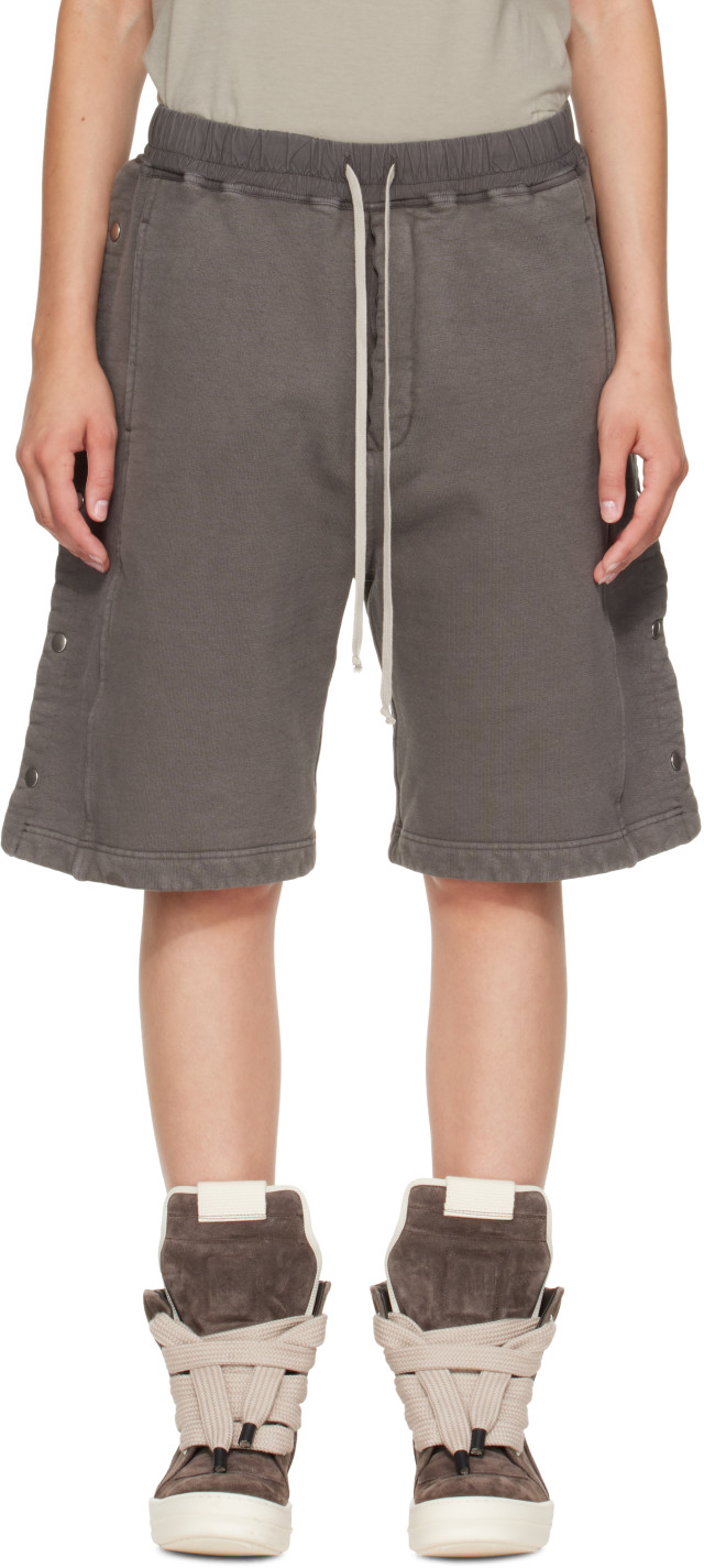 Rick Owens DRKSHDW: Gray Tower Pusher Shorts | SSENSE