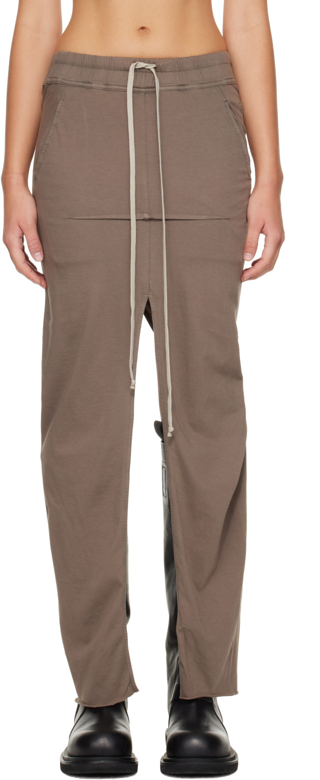 Rick Owens DRKSHDW: Gray Tower Pull On Sliced Pillar Maxi Skirt