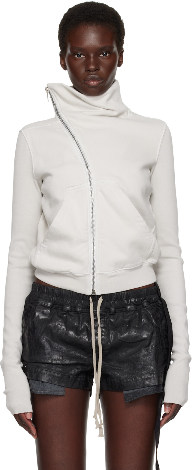 rick owens  drkshdw 長袖　スウェット Rick Owens DRKSHDW: オフホワイト Tower Mountain スウェットシャツ