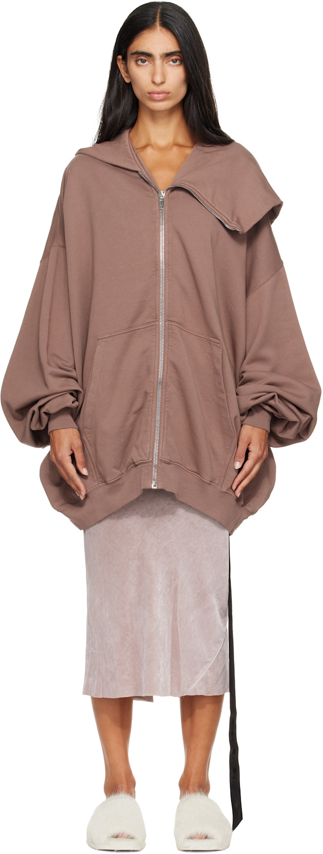 Rick Owens DRKSHDW: Purple Tower Mountain Hun Hoodie | SSENSE