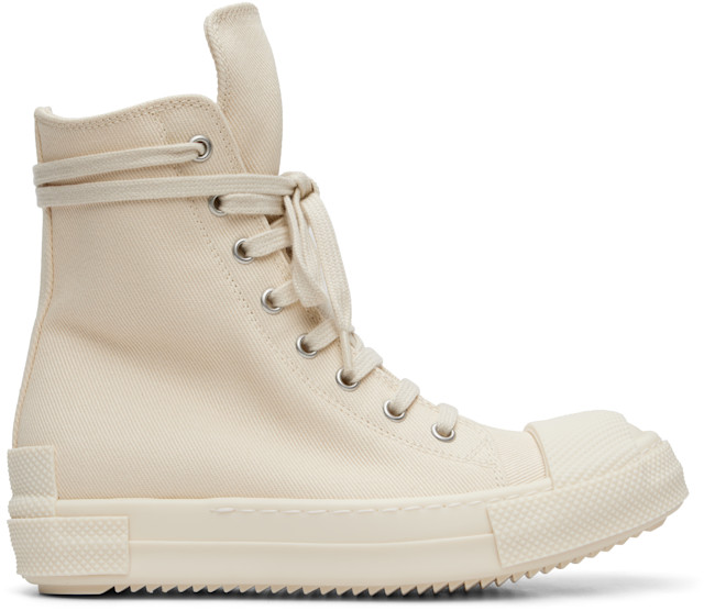RICK OWENS キッズ　スニーカー　オフホワイト Rick Owens DRKSHDW: オフホワイト Tower Sneaks スニーカー | SSENSE 日本