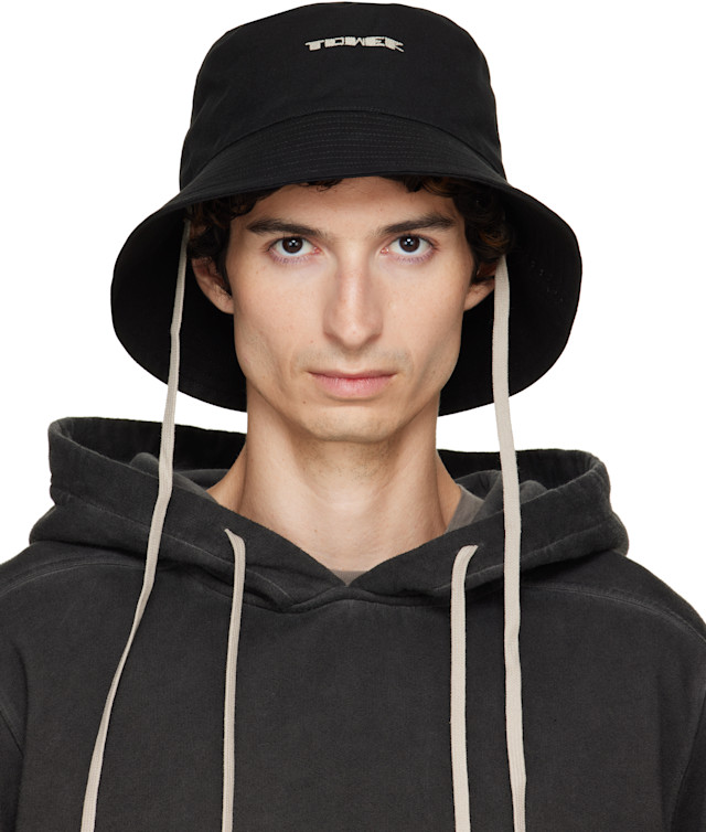 Rick Owens DRKSHDW グラフィックパッチブラックバケットハット rick-owens-drkshdw-black-tower