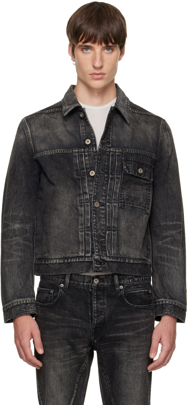 Rick Owens DRKSHDW: ブラック Tower Stargroves デニムジャケット