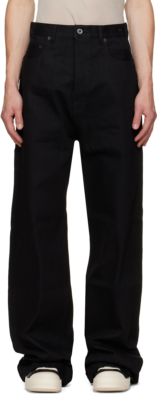 Rick Owens DRKSHDW: Black Tower Strobe Jeans | SSENSE