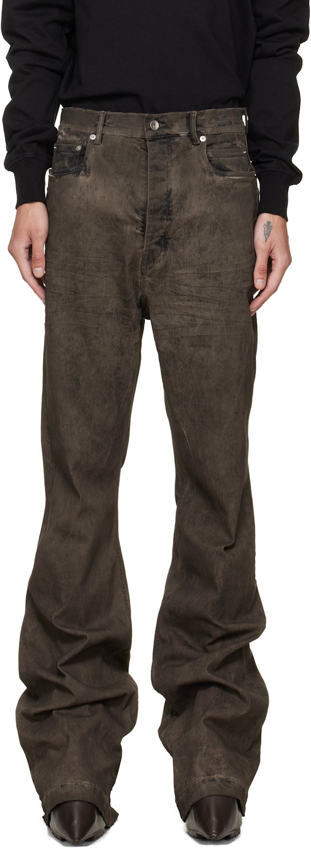 Rick Owens DRKSHDW: Gray Tower Bolan Bootcut Jeans | SSENSE