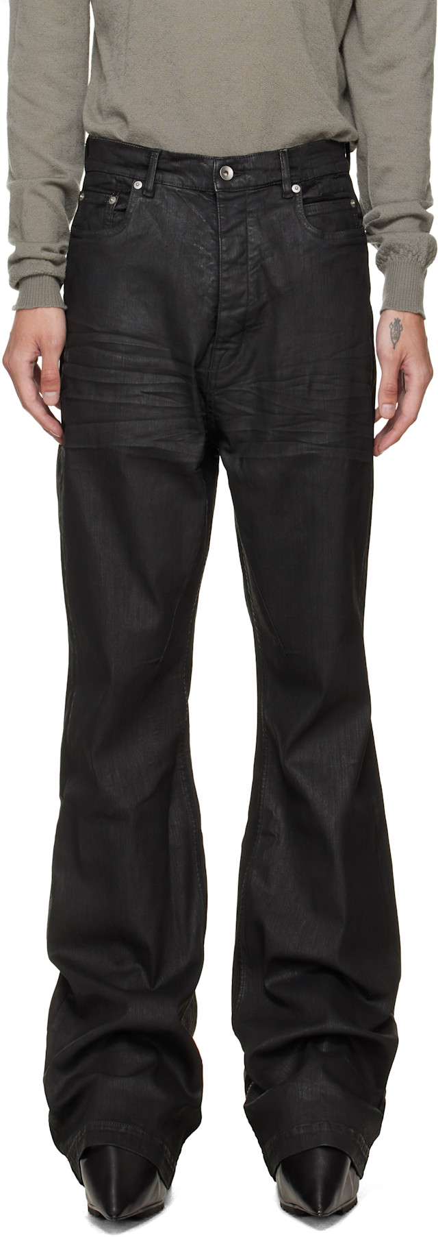Rick Owens DRKSHDW: ブラック Tower Bolan ブーツカット ジーンズ