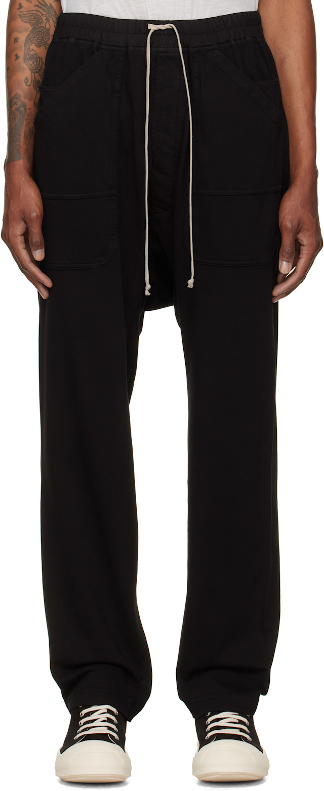 Rick Owens DRKSHDW: Black Tower Classic Drawstring Cargo Pants
