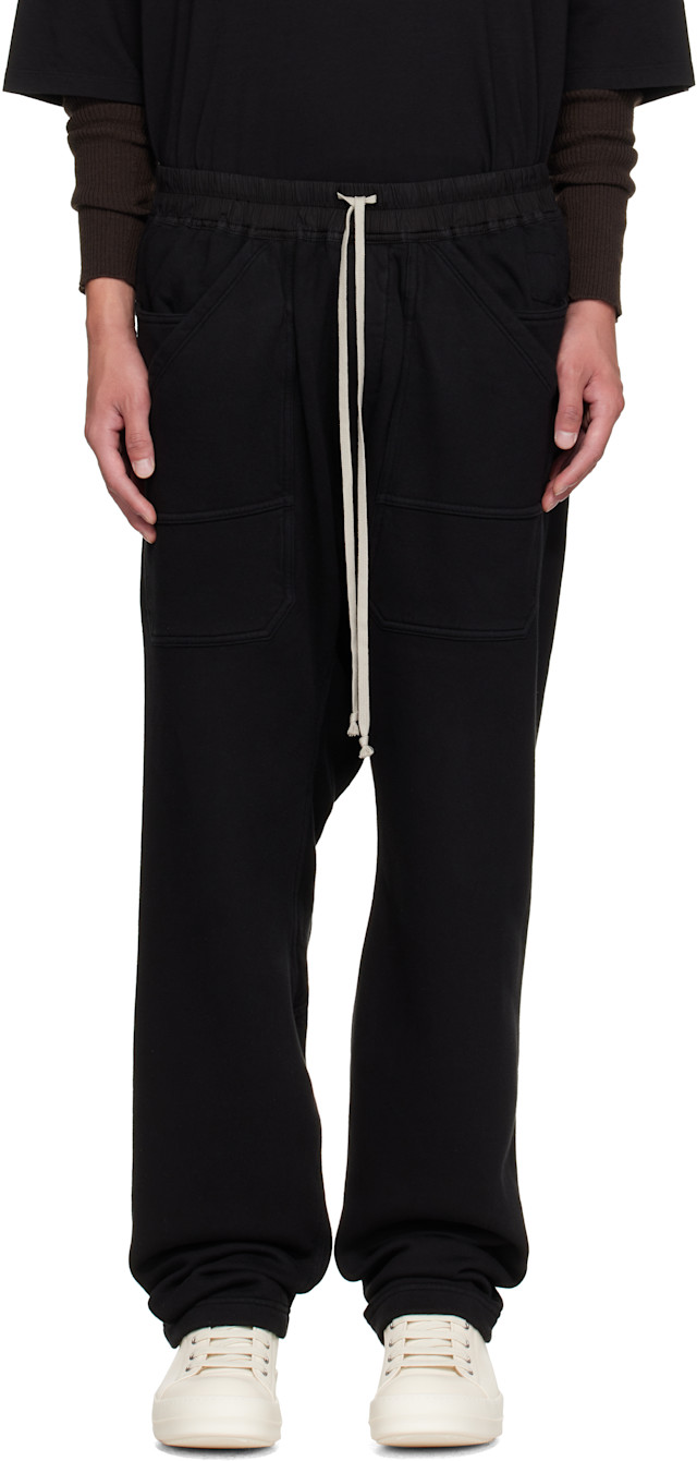 Rick Owens DRKSHDW: ブラック Tower Classic ドローストリング カーゴ