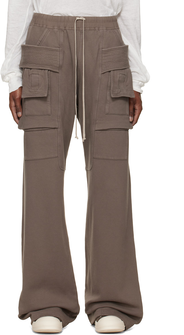 Rick Owens DRKSHDW: グレー Tower Creatch ワイド ドローストリング