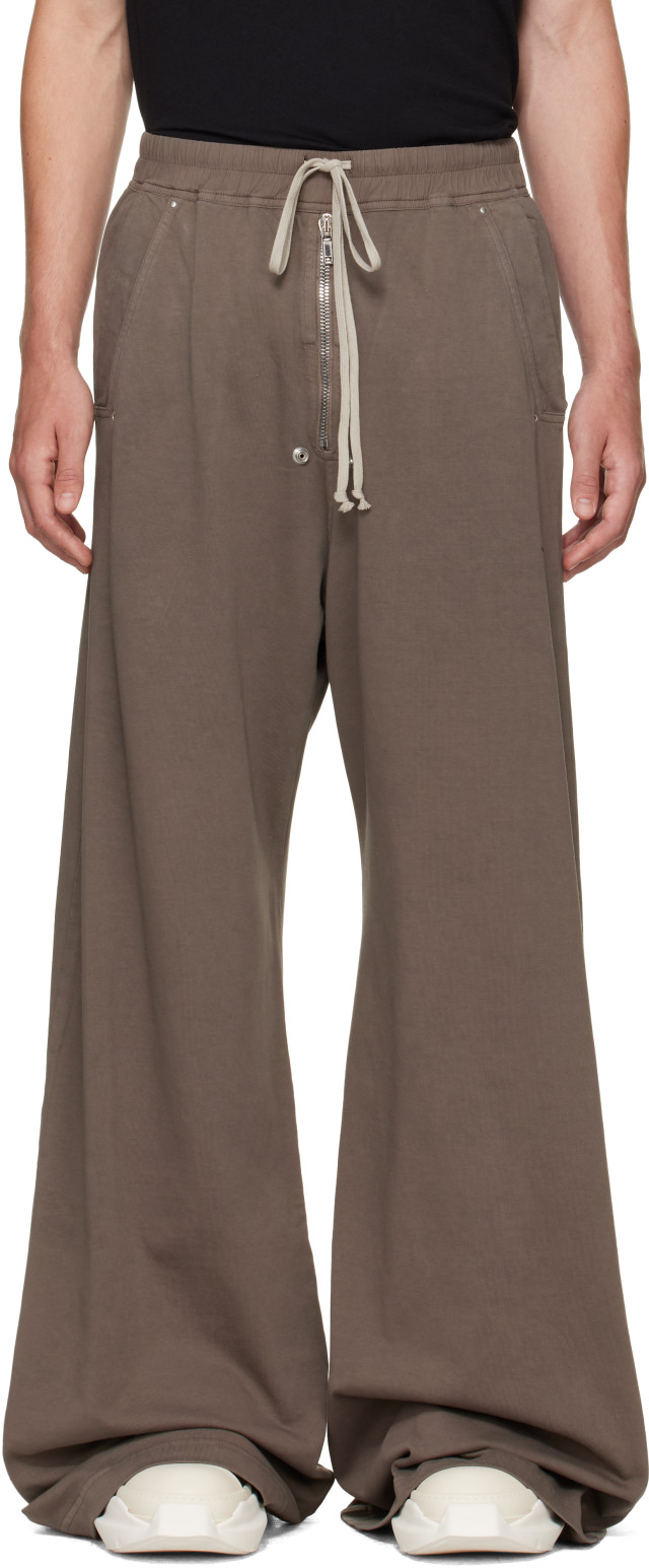 rick owens DRAWSTRING GETH BERA サイズ40 Rick Owens DRKSHDW: Brown Tower Geth Belas Sweatpants | SSENSE