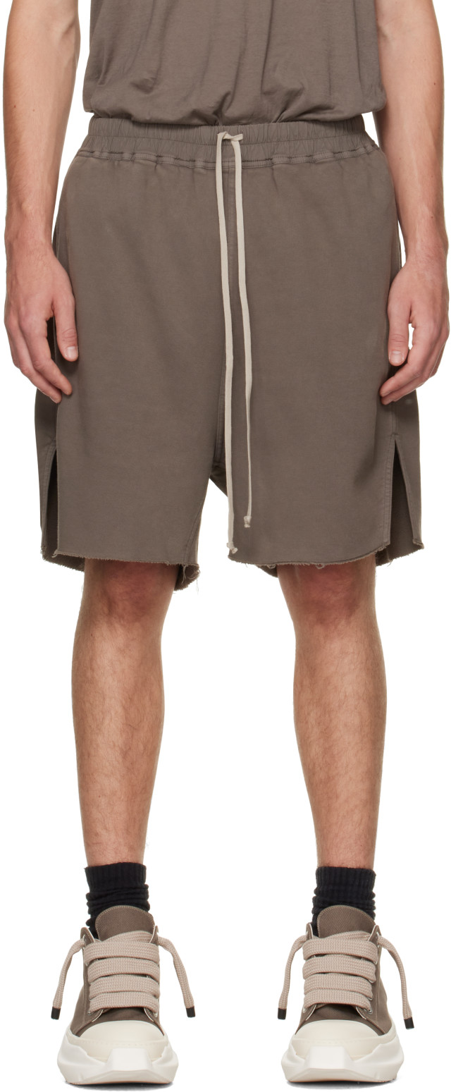 Rick Owens DRKSHDW: トープ Tower Long Boxers Butt ジッパー