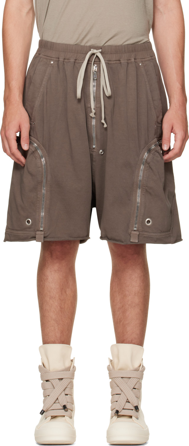 Rick Owens DRKSHDW: Taupe Tower Bauhaus Shorts | SSENSE