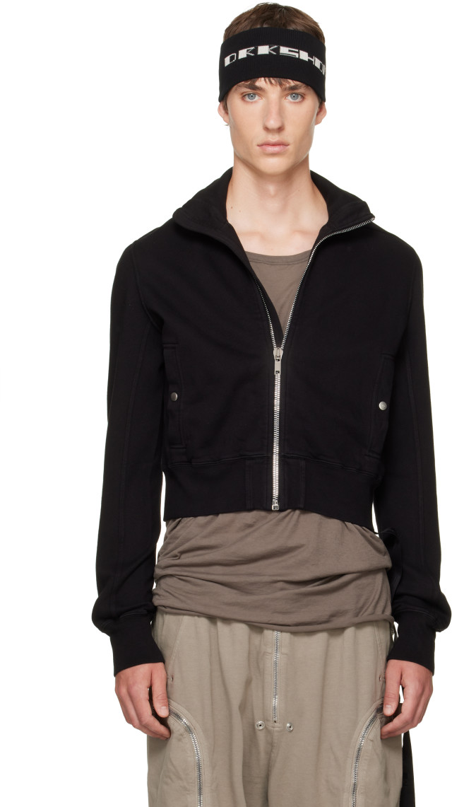 Rick Owens DRKSHDW: Black Tower Rev Track Jacket | SSENSE Rick Owens DRKSHDW: Black Tower Rev Track Jacket | SSENSE
