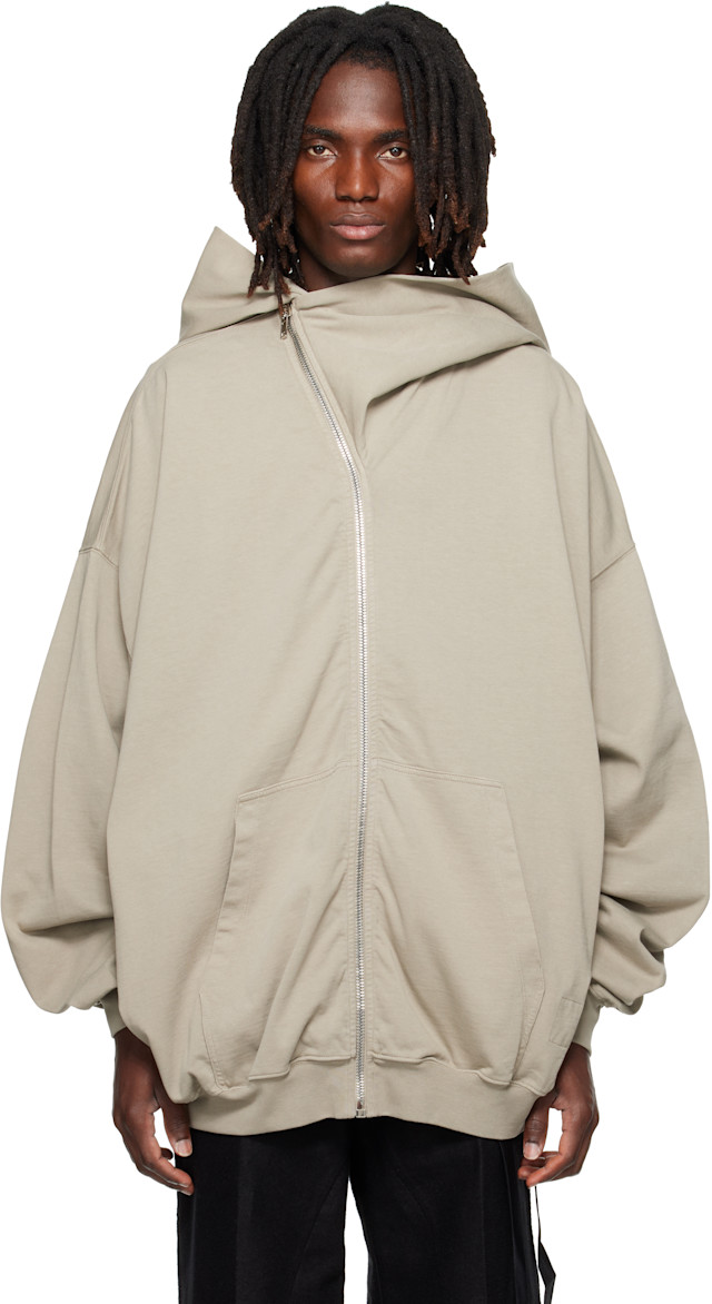 Rick Owens DRKSHDW: Gray Tower Mountain Hun Hoodie | SSENSE