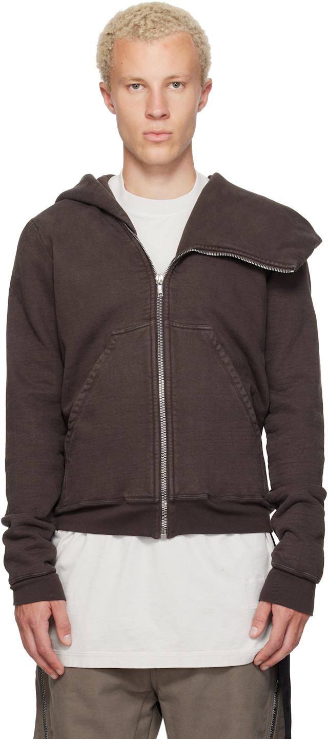 Rick Owens DRKSHDW: Brown Tower Mountain Hoodie | SSENSE