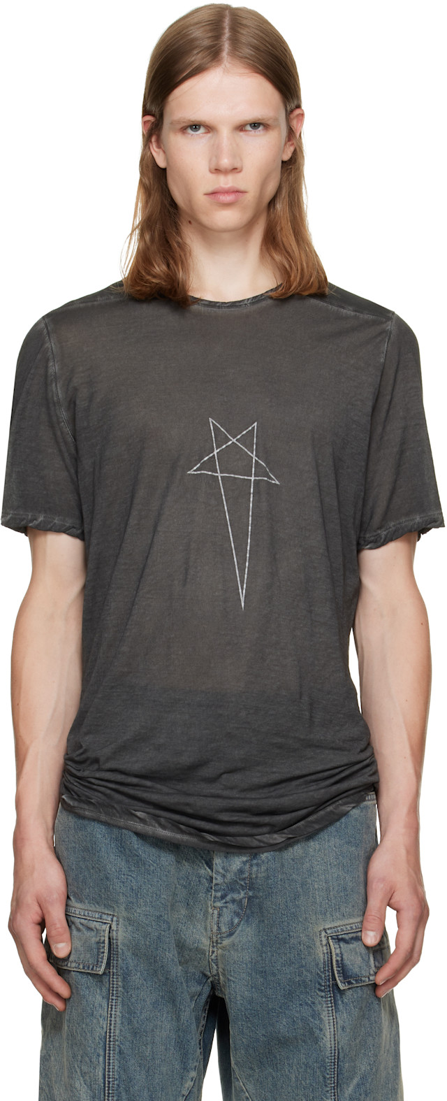 Rick Owens DRKSHDW: Black Tower Level T-shirt | SSENSE