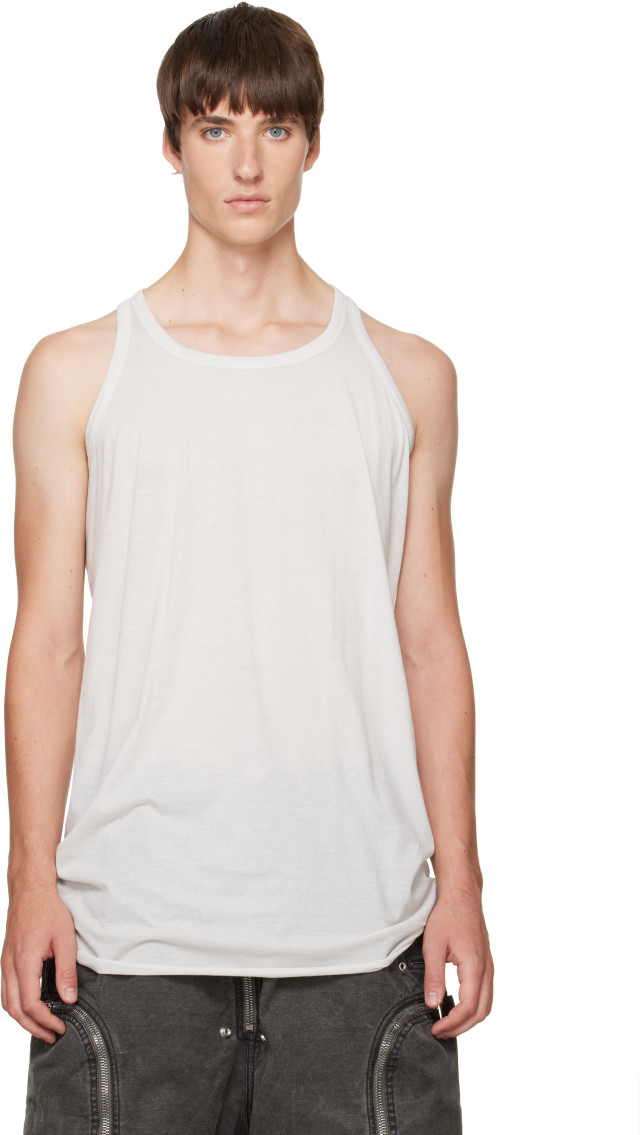 Rick Owens DRKSHDW: オフホワイト Tower Loose タンクトップ | SSENSE