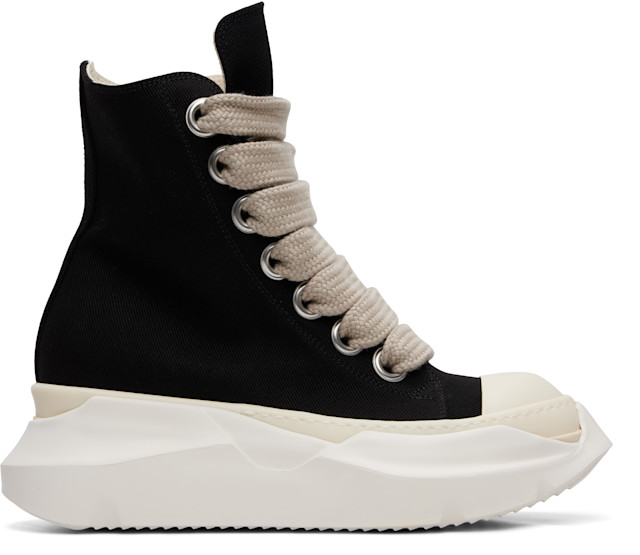 Rick Owens DRKSHDW: Black Tower Jumbolace Abstract Sneaks Sneakers