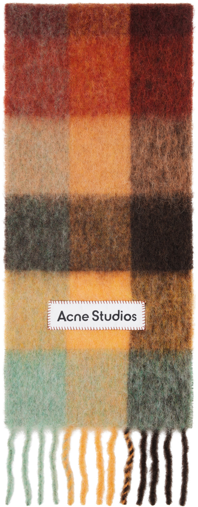 Acne Studios: マルチカラー Mohair Checked マフラー | SSENSE 日本