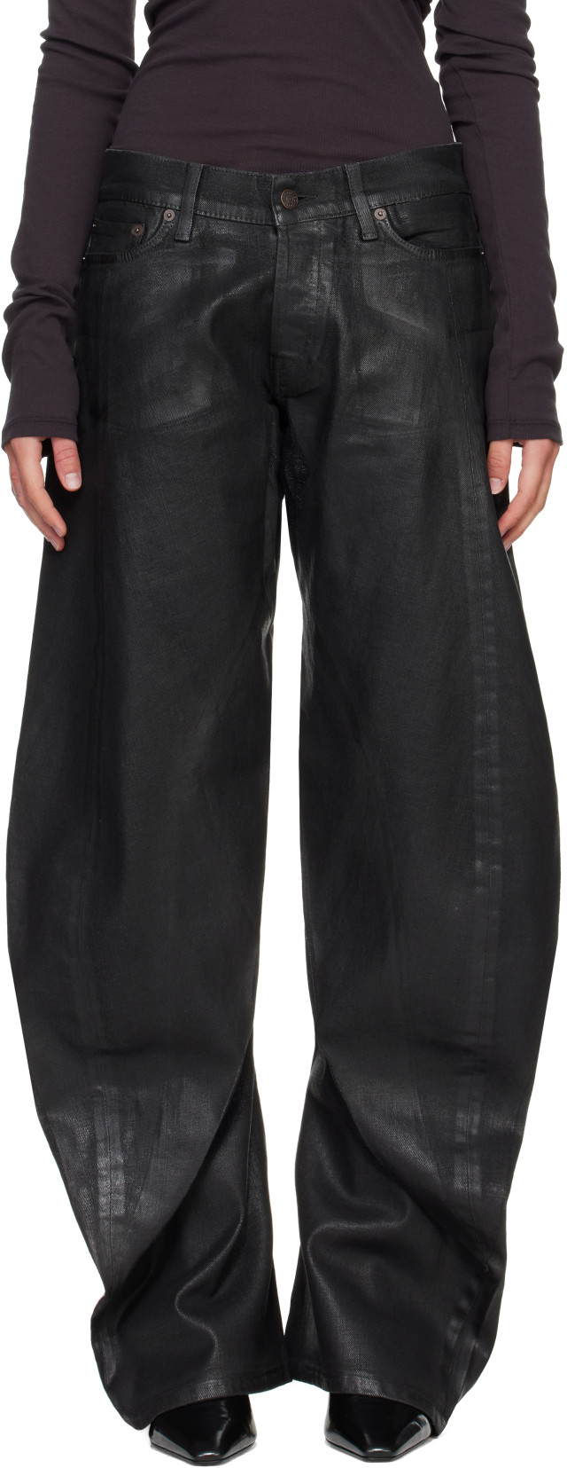 Acne Studios: Black 2006F Loose Fit Jeans | SSENSE