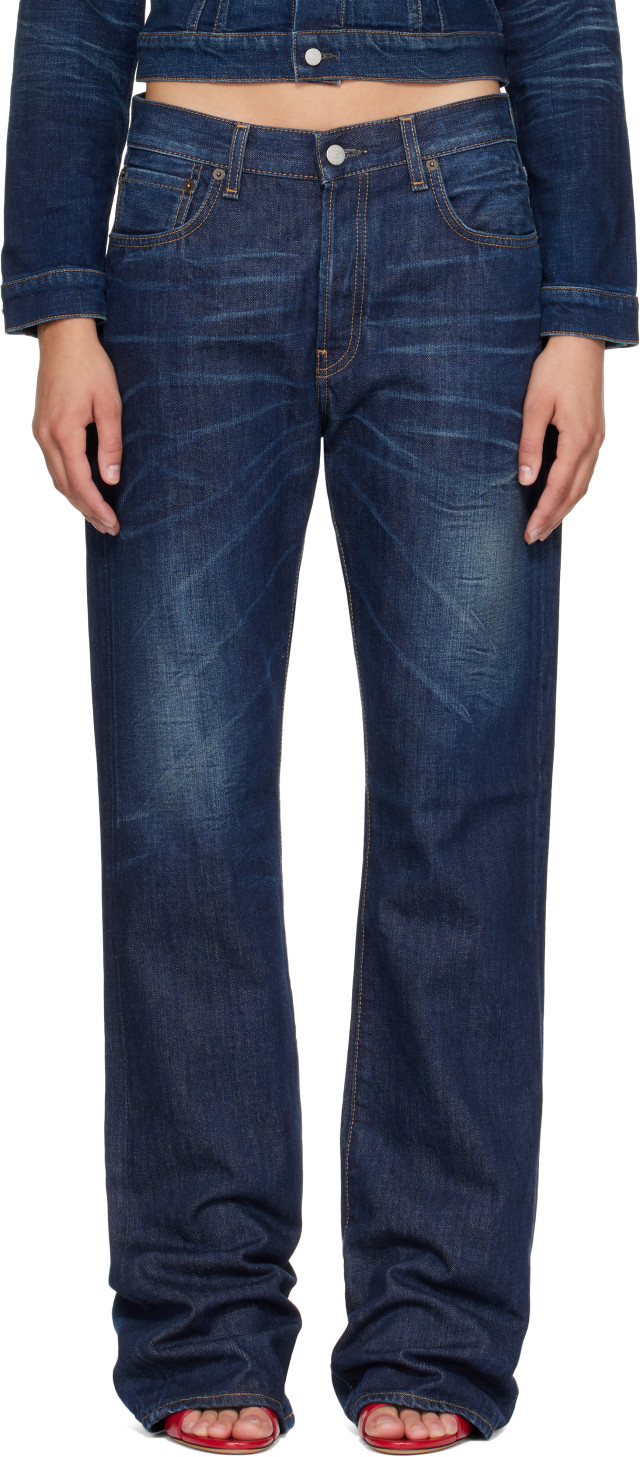 正規品Acne Studios denim Acne Studios: Blue 2009F Regular FIt Jeans | SSENSE