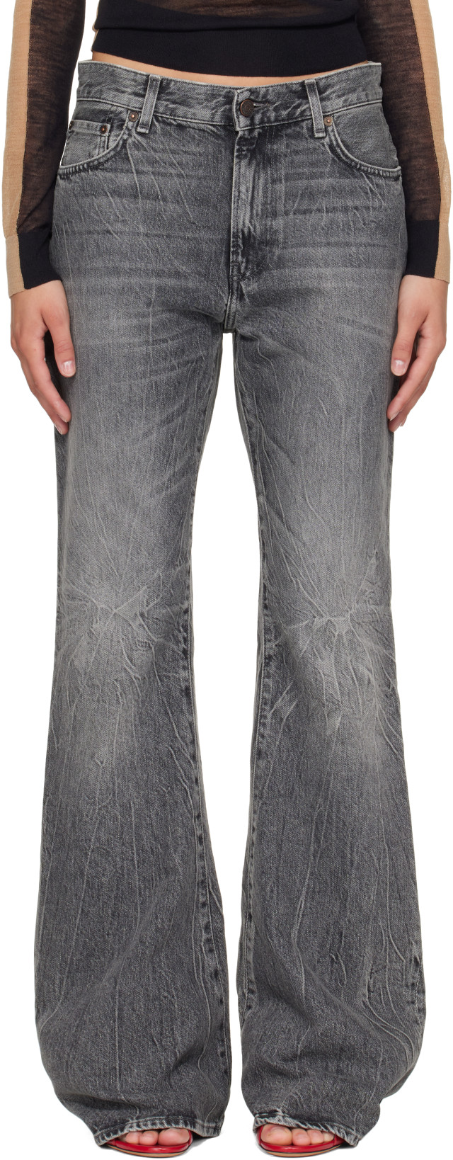 Acne Studios: Gray 2025F Fitted Jeans | SSENSE