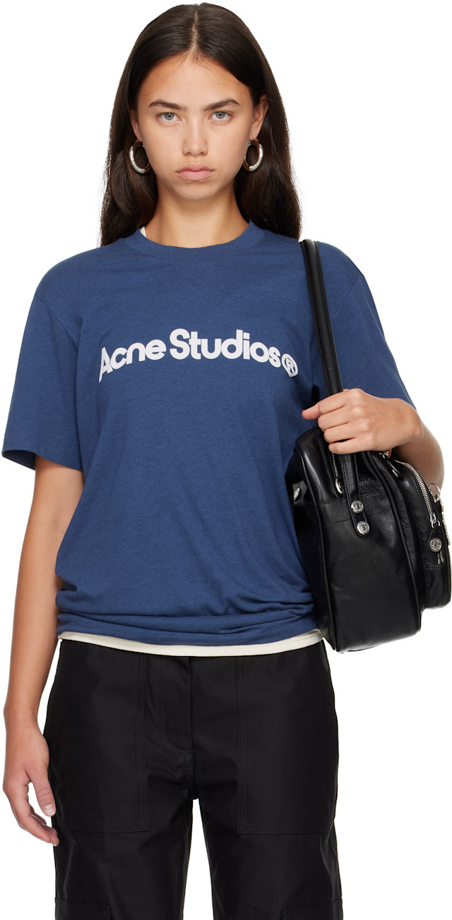 ゆ*た様 Acne Studios ロンT ネイビー　Sサイズ Acne Studios: ネイビー グラフィックTシャツ | SSENSE 日本