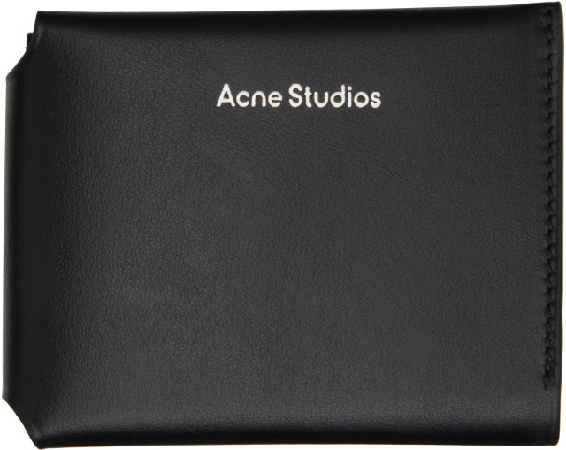 Acne Studios: ブラック 二つ折り財布 | SSENSE 日本