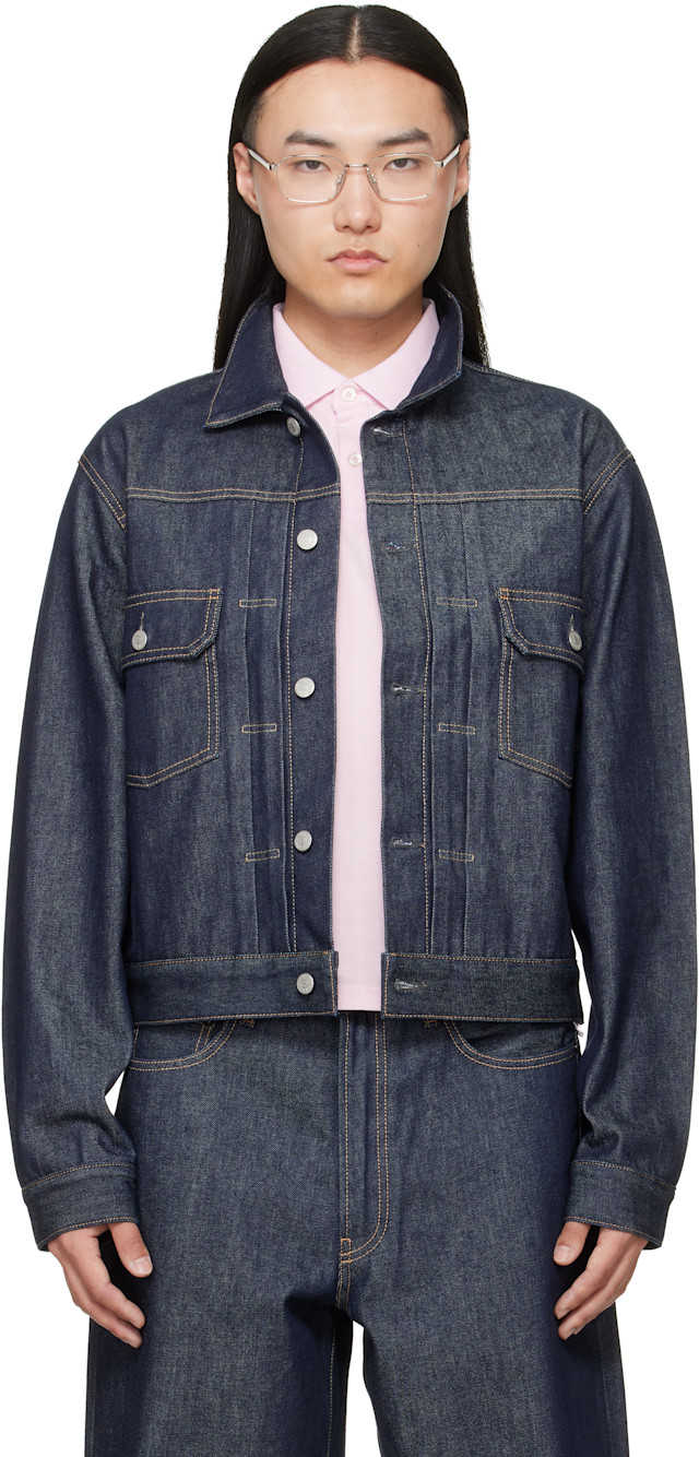 Acne Studios: Indigo Ryker U New Denim Jacket | SSENSE
