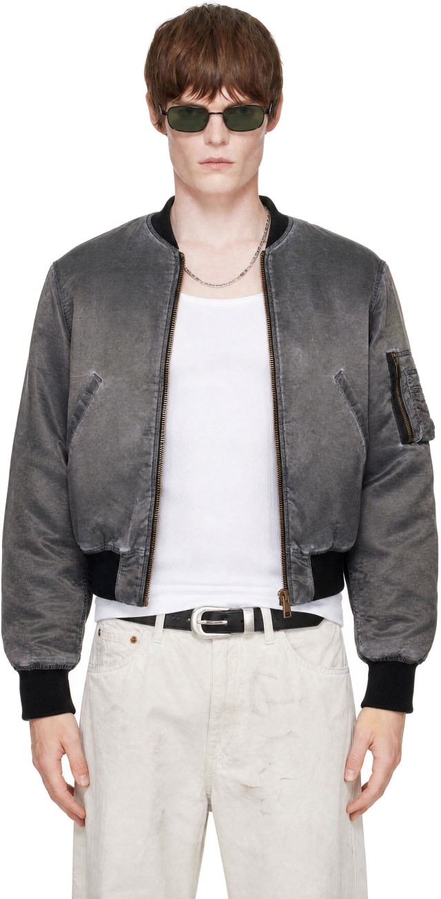 Stockholm (Surfboard) Club: Gray Nylon Bomber Jacket | SSENSE Canada