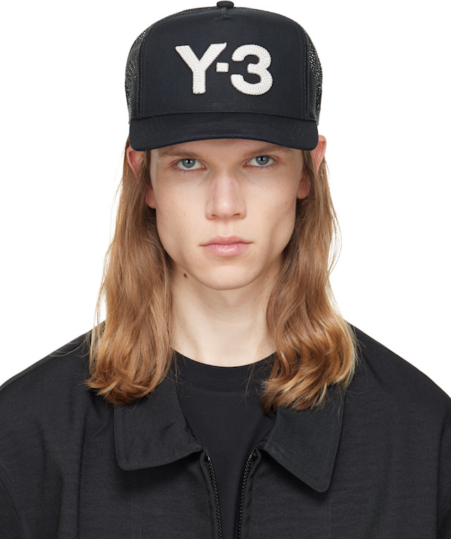 WAY OF LIFE ブラック トラッカーキャップ Y-3: ブラック トラッカーキャップ | SSENSE 日本