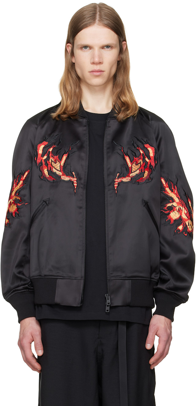 クライミー CRIMIE EMBROIDERY SOUVENIR JACKET y-3-black-embroidered-graphic-