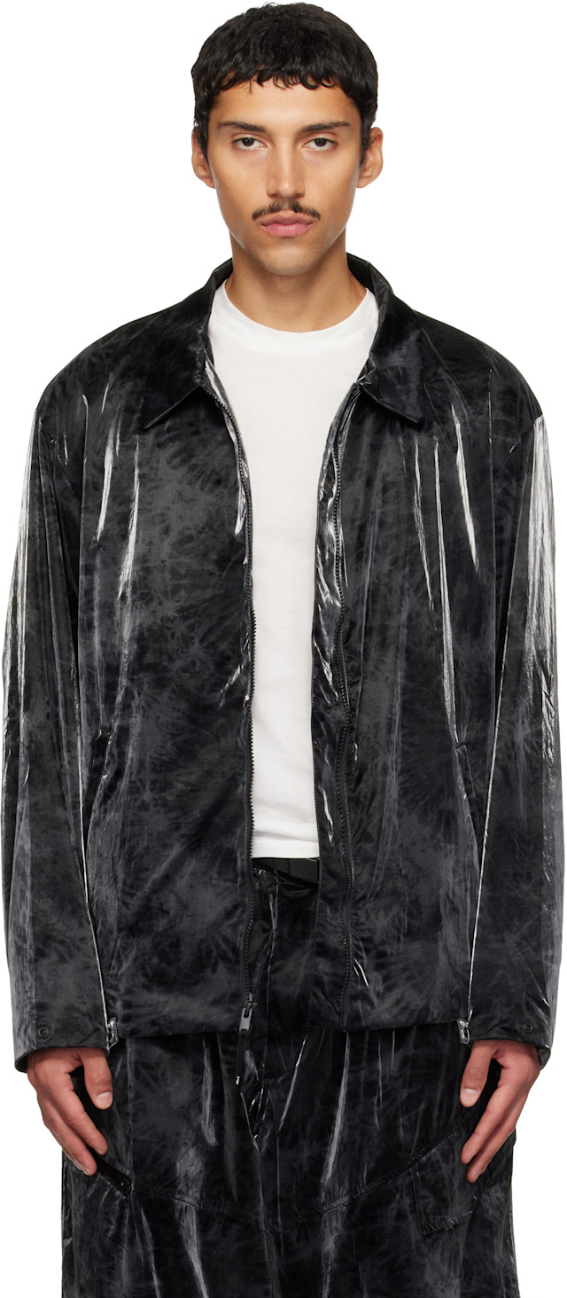 Y-3: ブラック Marble ナイロン ブルゾンジャケット | SSENSE 日本