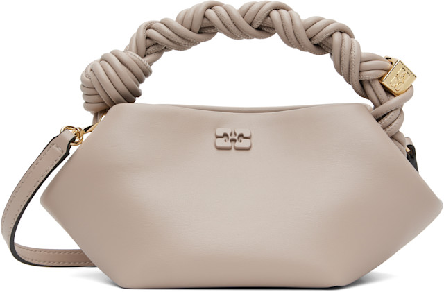 GANNI: Taupe Mini Bou Bag | SSENSE Canada