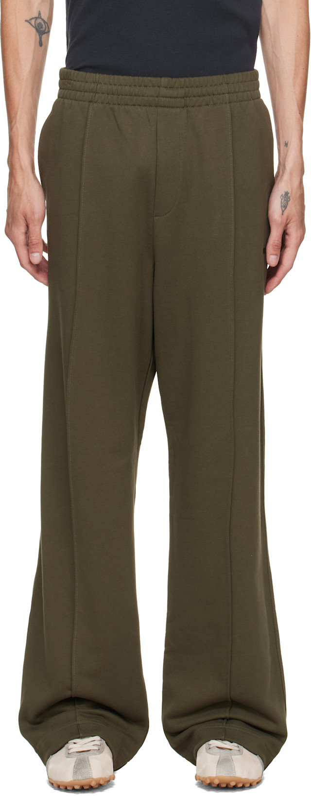 HELMUT LANG パンツ　素材はウール系だと思います。　薄手　サイズL Helmut Lang: Green Logo Sweatpants | SSENSE