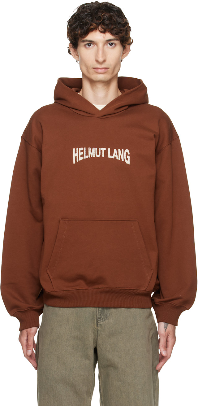s*e様 HELMUT LANG 本人期　フード後付けジップフーディー Helmut Lang: ブラウン Ticket Logo フーディ | SSENSE 日本