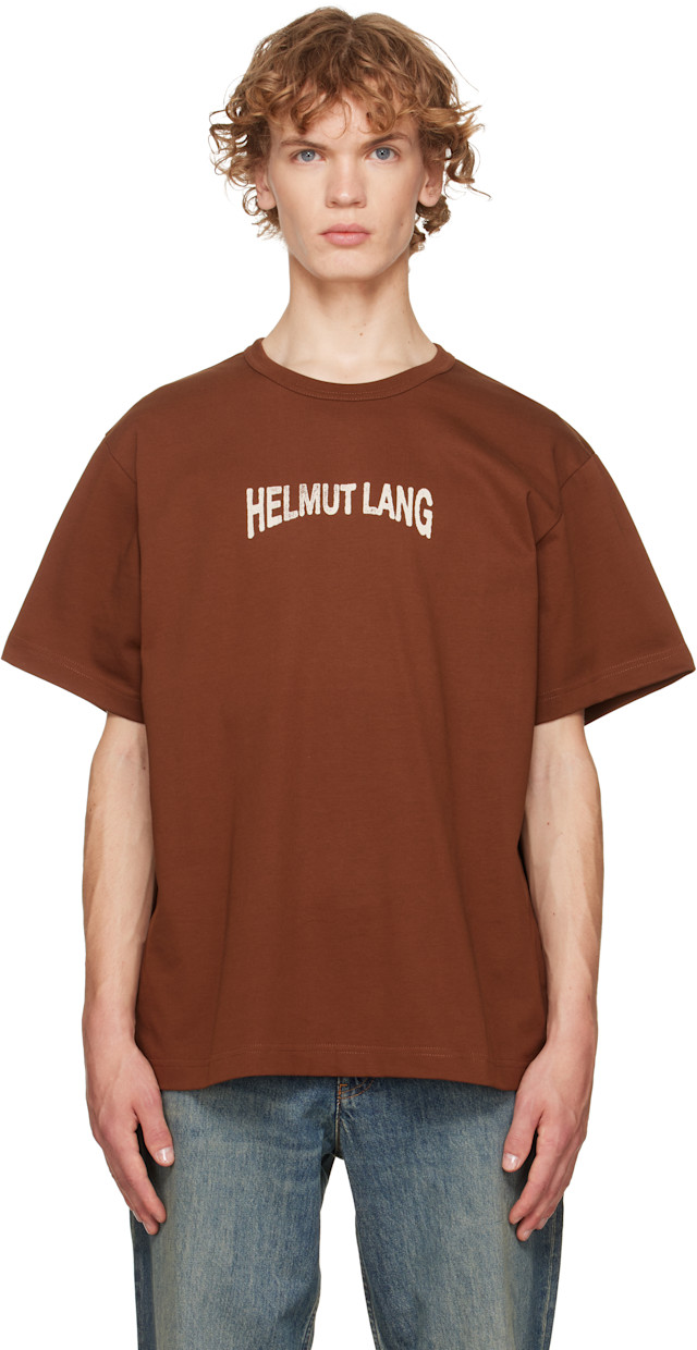 Helmut Lang: Brown Ticket T-shirt | SSENSE