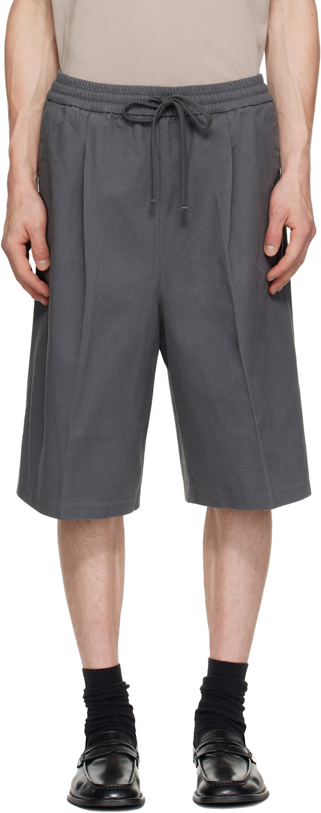 Fear of God ESSENTIALS: グレー Relaxed Drawstring ショートパンツ