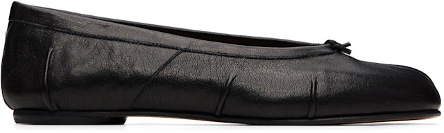 Maison Margiela: Black Tabi New Ballerina Flats | SSENSE