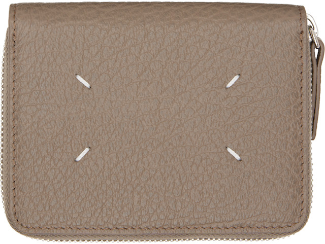 Maison Margiela S55UI0187 ZIP WALLET 美品 Maison Margiela: Taupe Zip Wallet | SSENSE